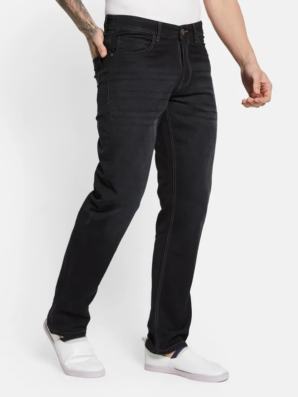 Octave Men Mid-Rise Straight Fit Stretchable Jeans