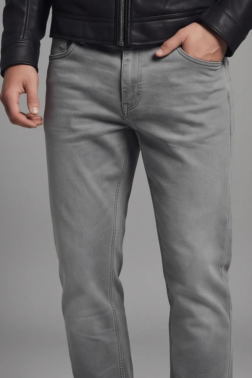 Men Straight Fit Mid-Rise Stretchable Jeans