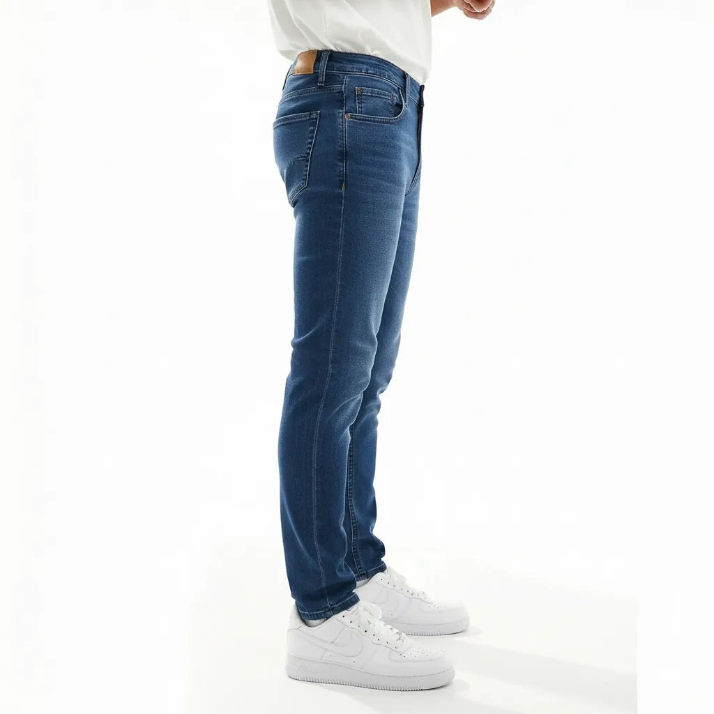 Men Straight Fit Mid-Rise Light Fade Stretchable Jeans