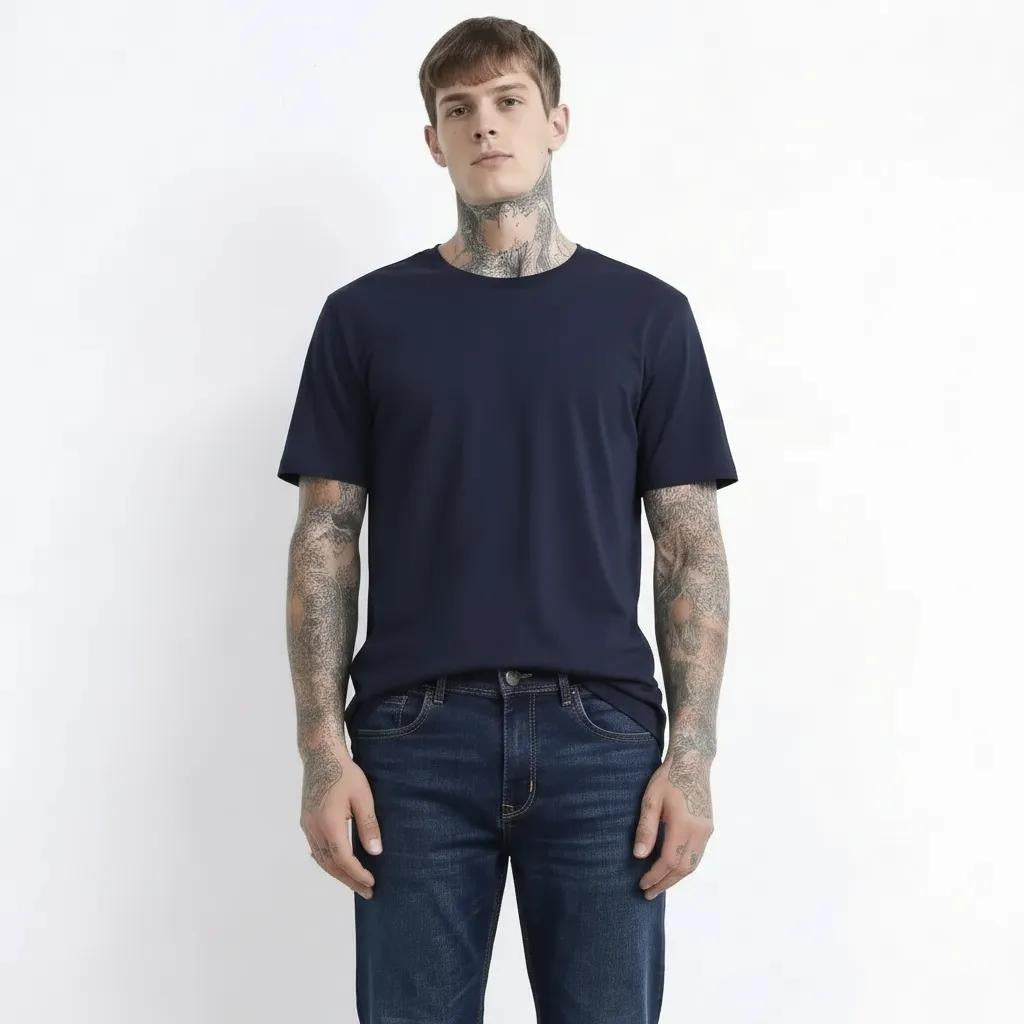 Octave Men Straight Fit Mid-Rise Stretchable Jeans