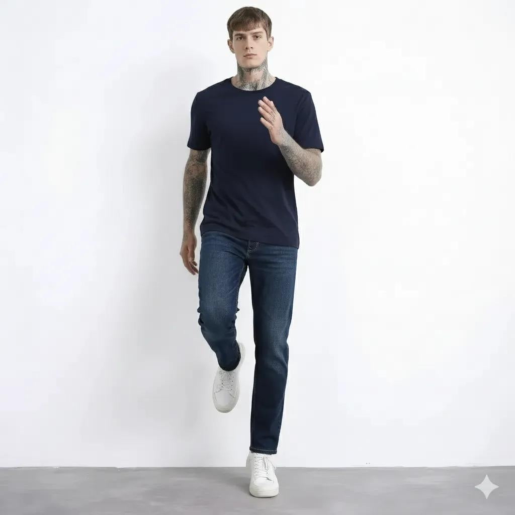 Octave Men Straight Fit Mid-Rise Stretchable Jeans