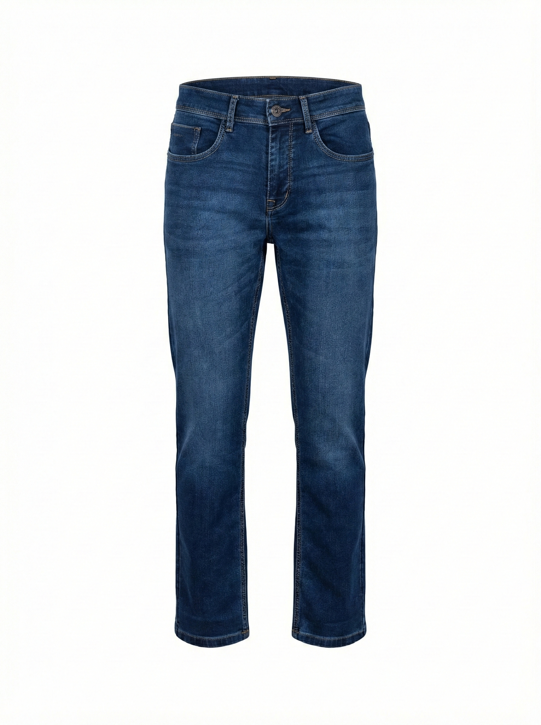 Men Straight Fit Mid-Rise Light Fade Stretchable Jeans