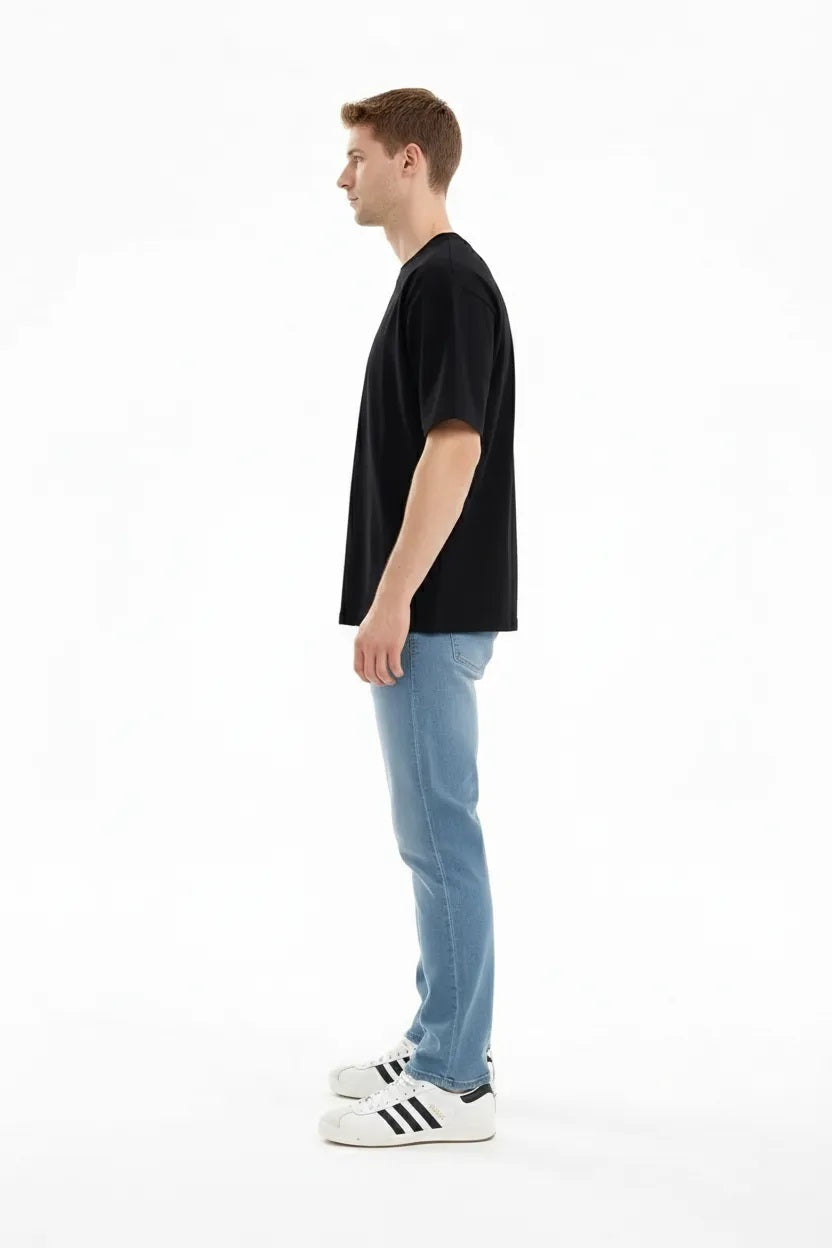Men Straight Fit Mid-Rise Light Fade Stretchable Jeans