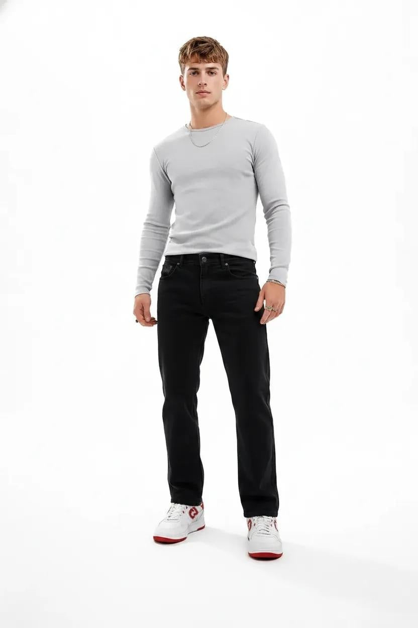 Men Straight Fit Mid-Rise Stretchable Jeans
