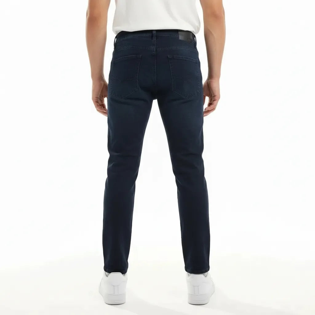 Men Straight Fit Mid-Rise Stretchable Jeans