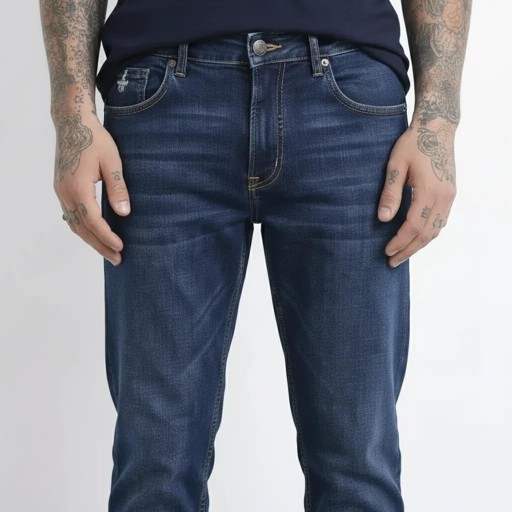 Octave Men Straight Fit Mid-Rise Stretchable Jeans