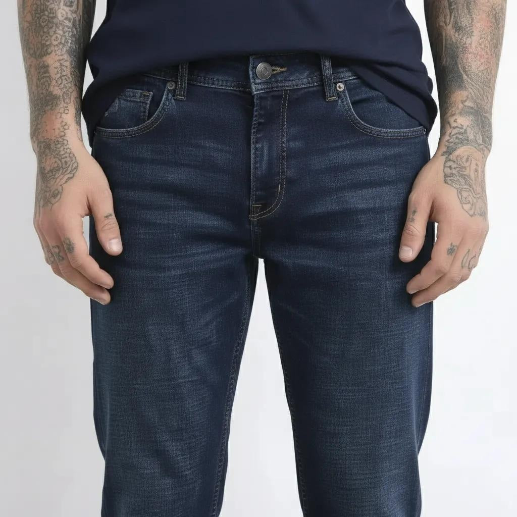 Octave Men Straight Fit Mid-Rise Stretchable Jeans
