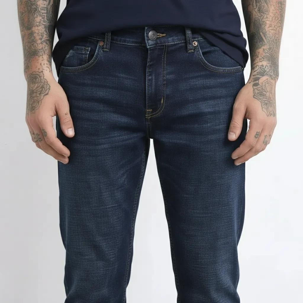 Octave Men Straight Fit Mid-Rise Stretchable Jeans
