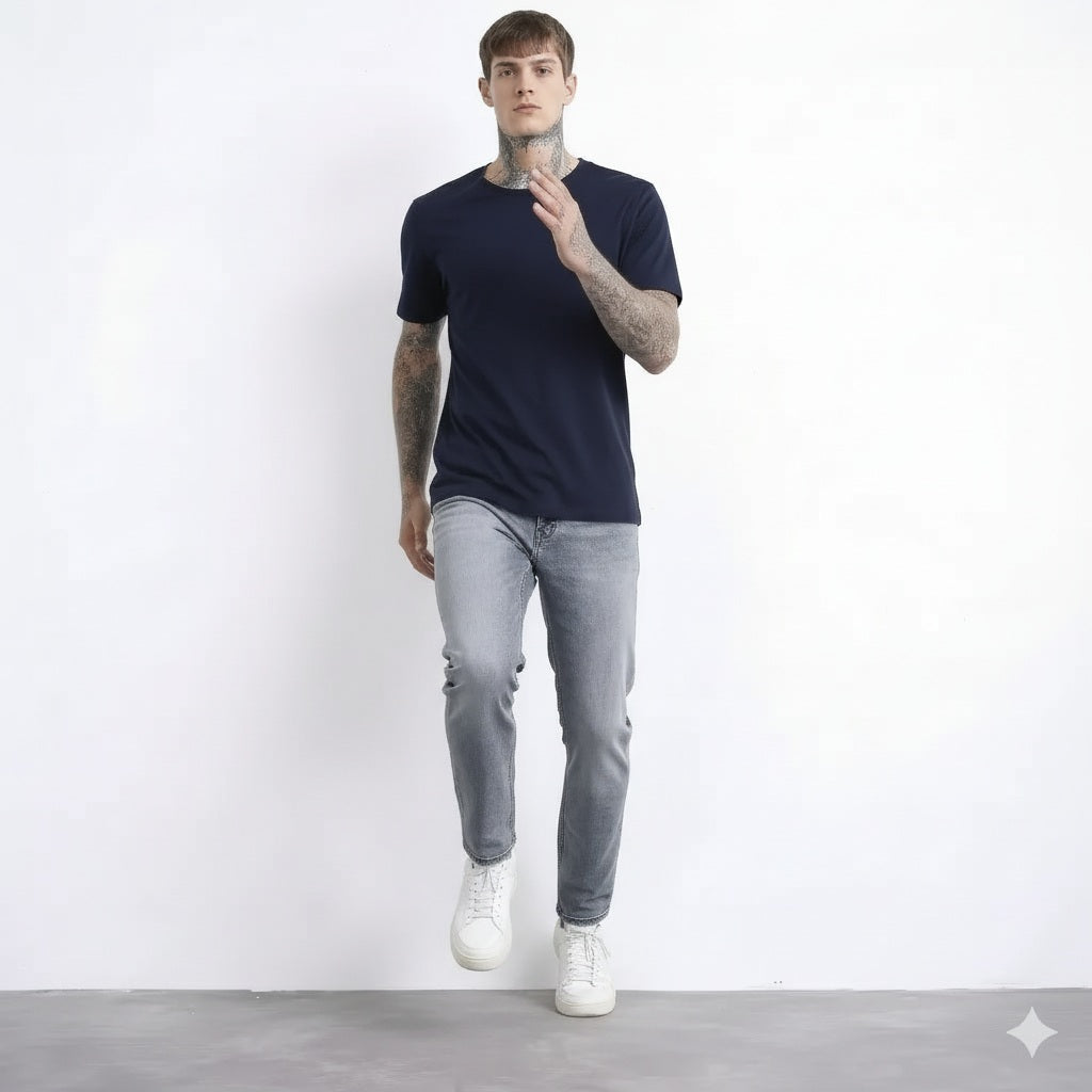 Octave Men Straight Fit Mid-Rise Stretchable Jeans