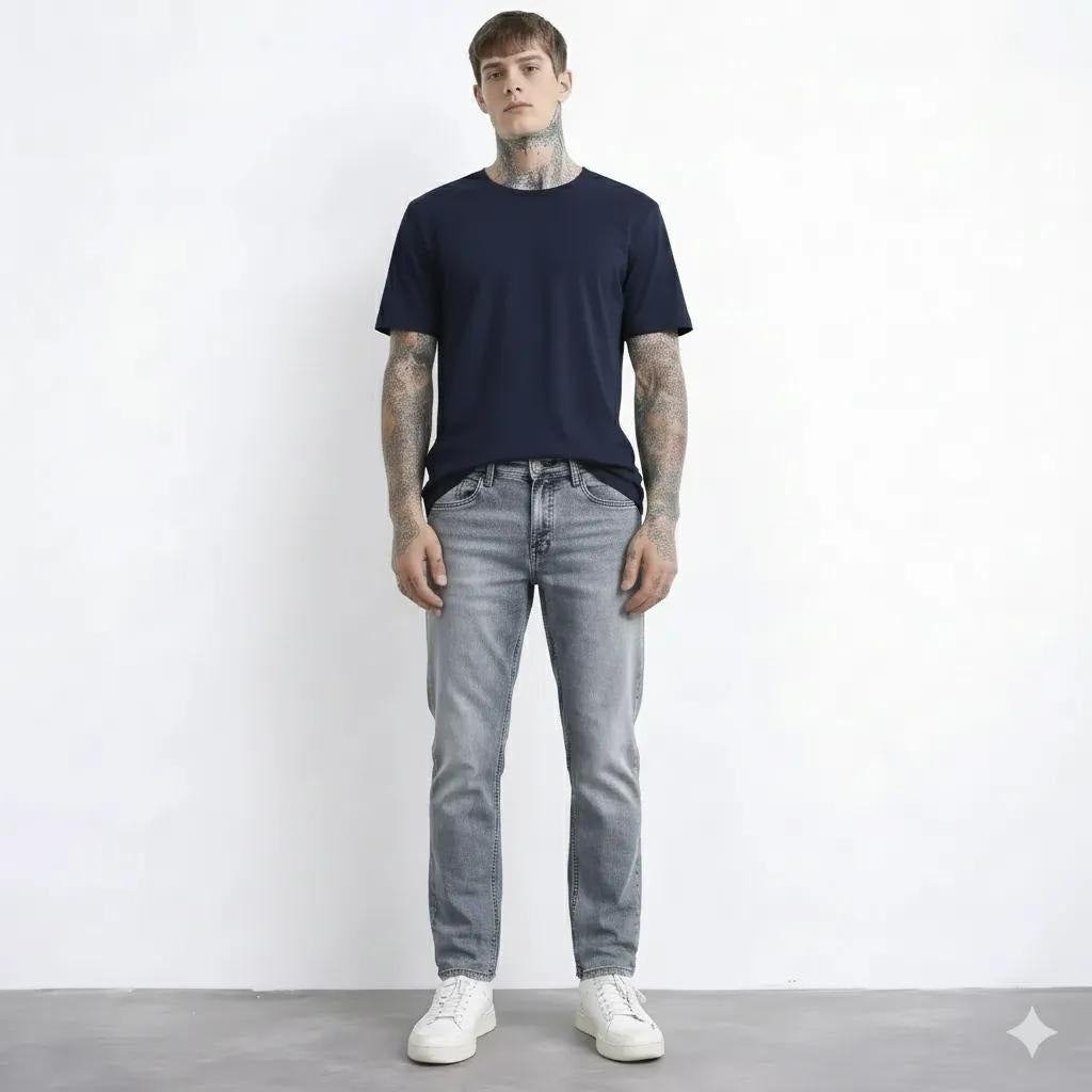 Octave Men Straight Fit Mid-Rise Stretchable Jeans