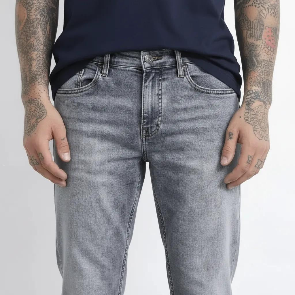 Octave Men Straight Fit Mid-Rise Stretchable Jeans