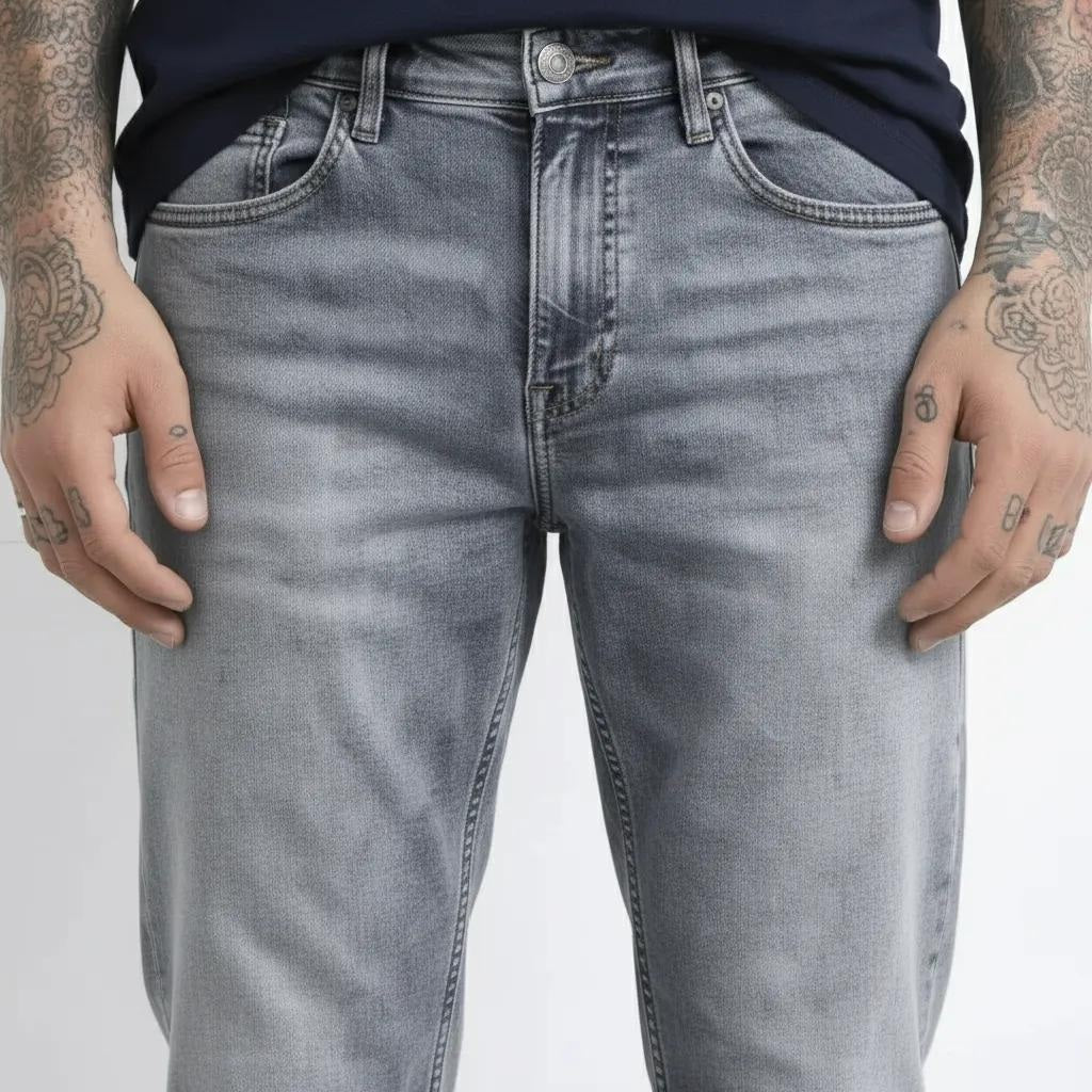 Octave Men Straight Fit Mid-Rise Stretchable Jeans