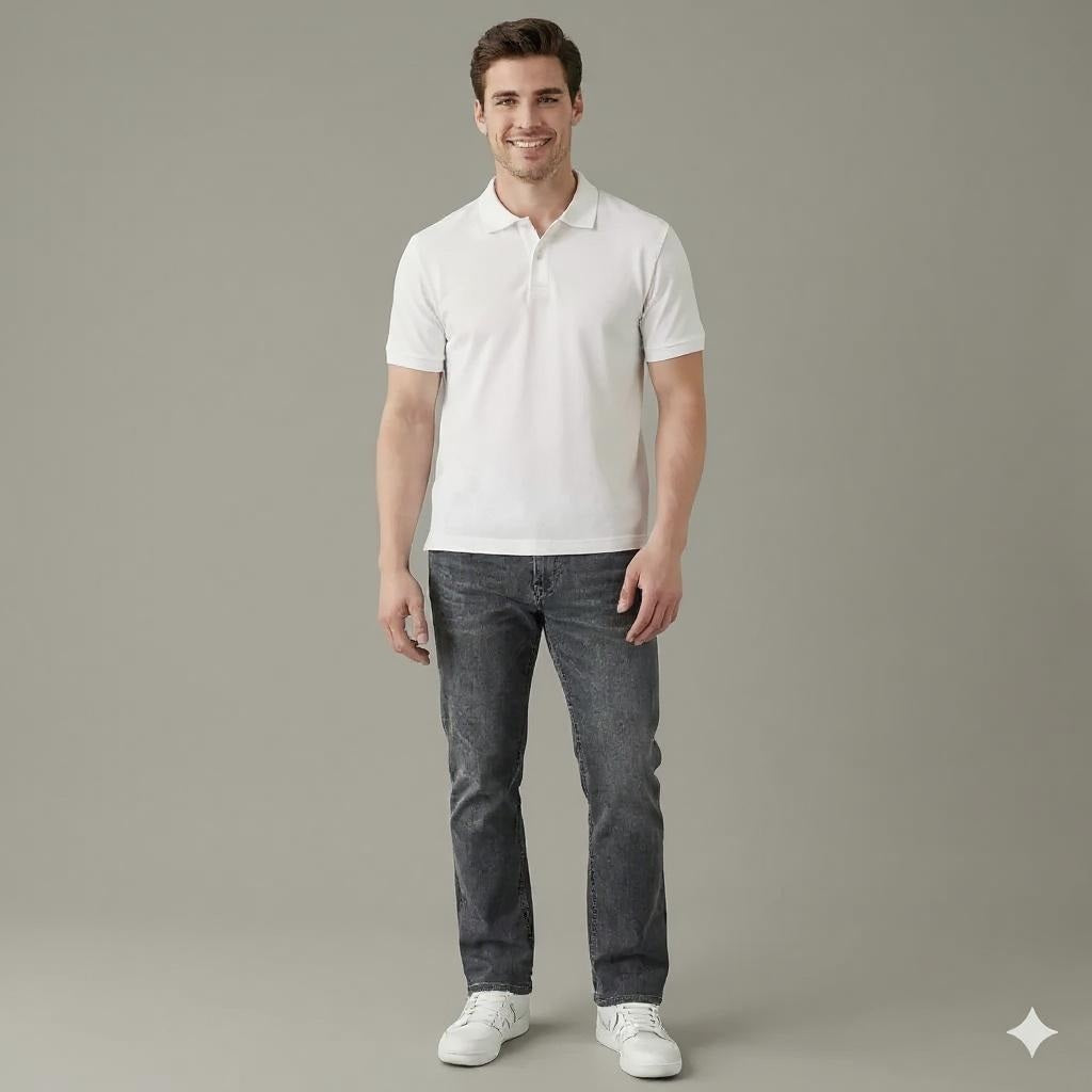 Men Straight Fit Mid-Rise Light Fade Stretchable Jeans