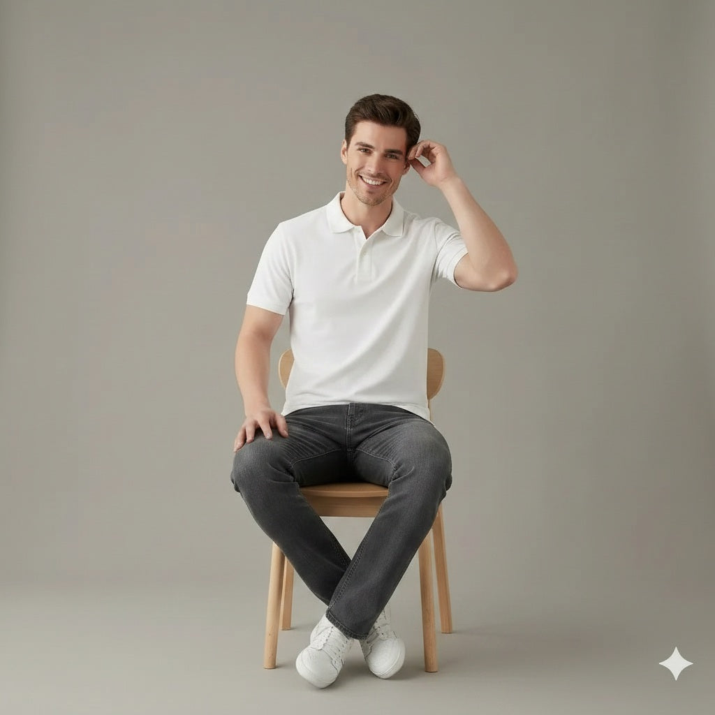 Men Straight Fit Mid-Rise Light Fade Stretchable Jeans