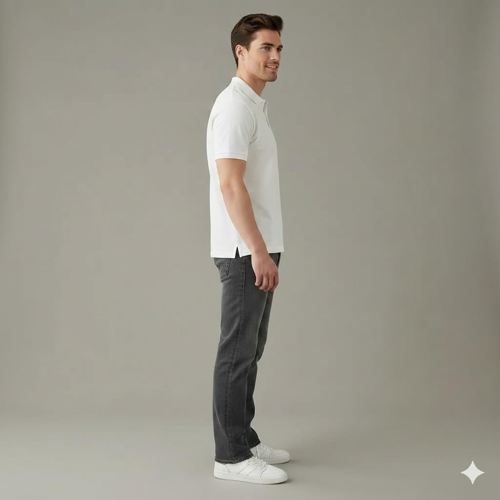Men Straight Fit Mid-Rise Light Fade Stretchable Jeans