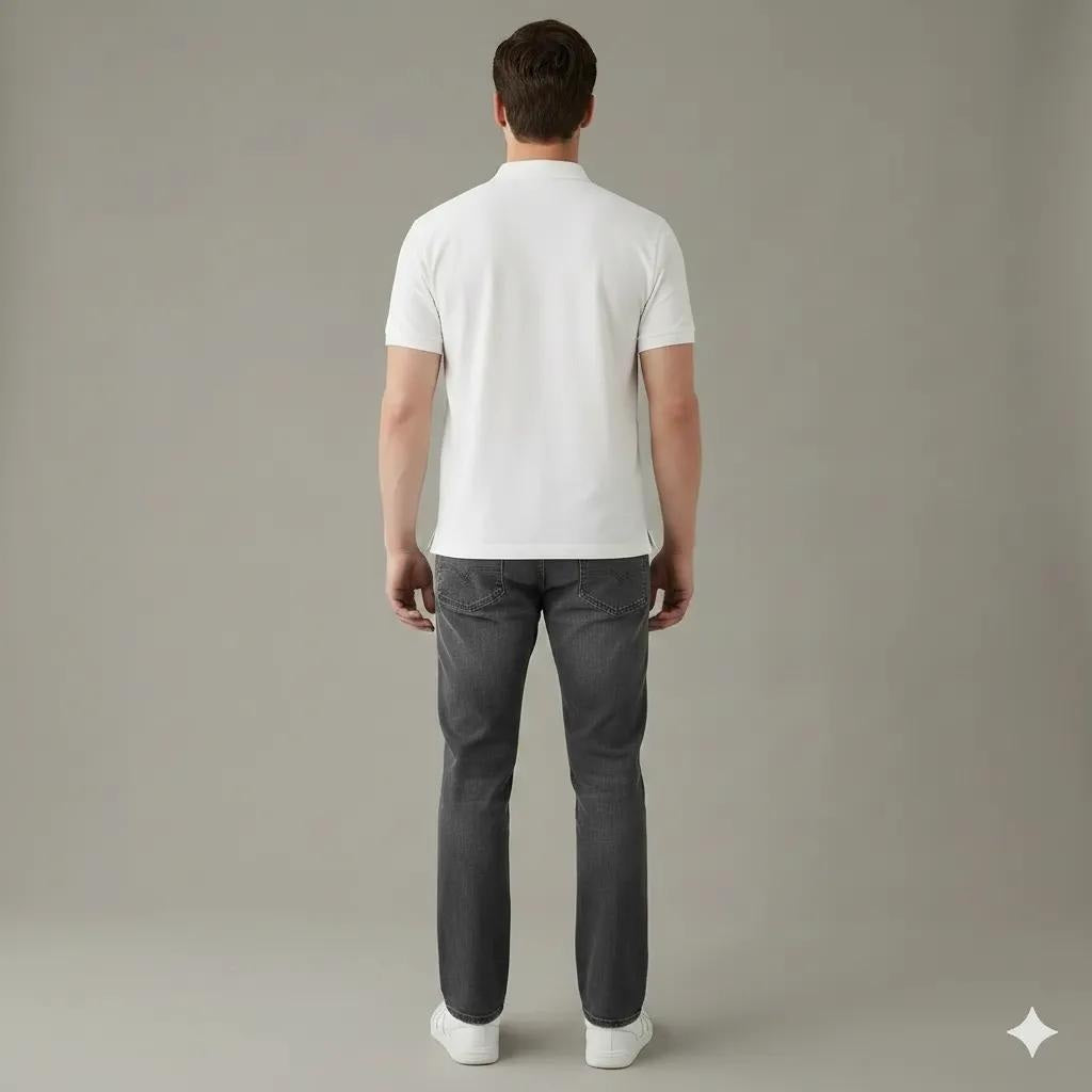 Men Straight Fit Mid-Rise Light Fade Stretchable Jeans