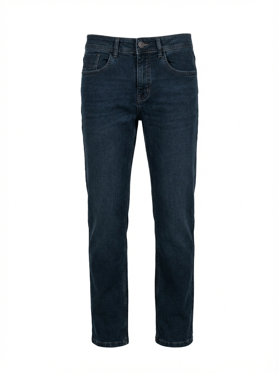 Men Straight Fit Mid-Rise Stretchable Jeans