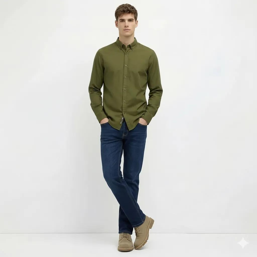 Octave Men Straight Fit Mid-Rise Stretchable Jeans