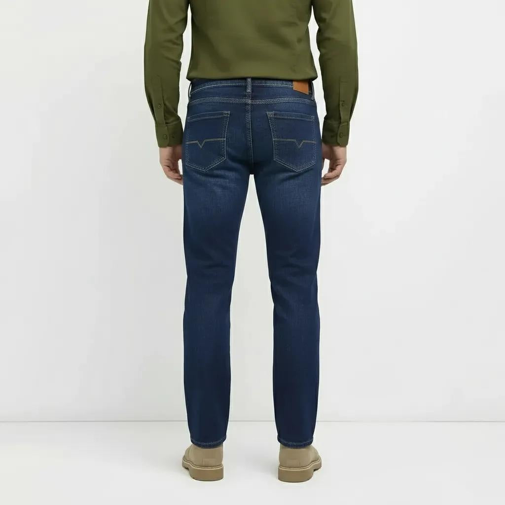 Octave Men Straight Fit Mid-Rise Stretchable Jeans