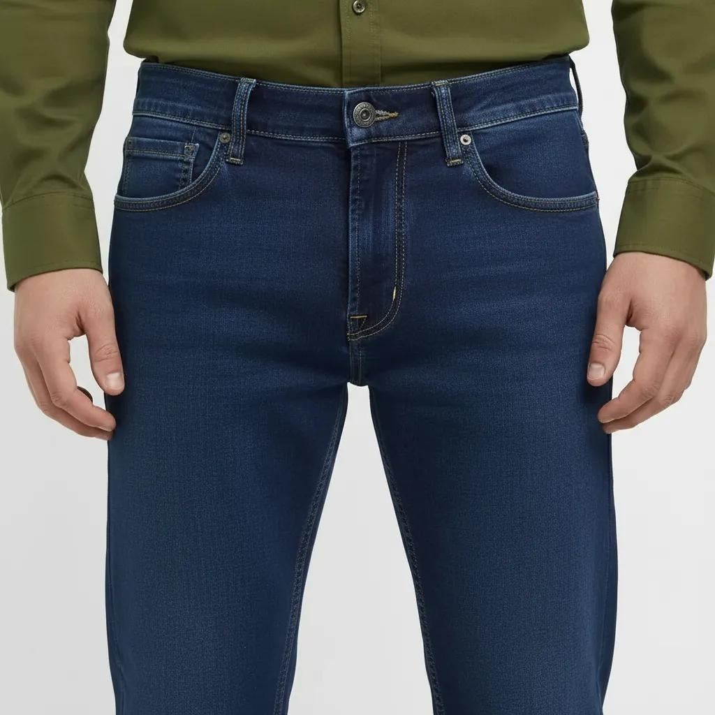 Octave Men Straight Fit Mid-Rise Stretchable Jeans