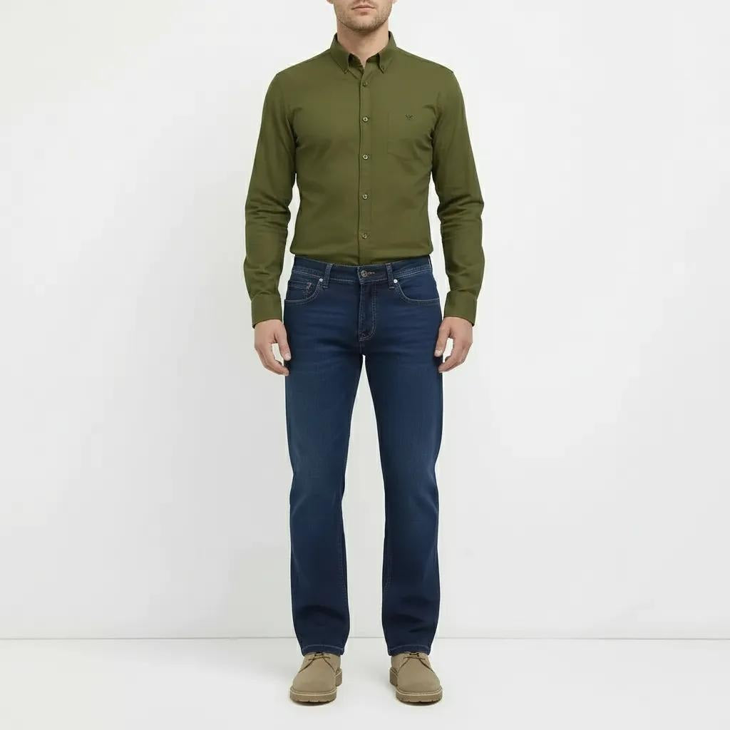Octave Men Straight Fit Mid-Rise Stretchable Jeans
