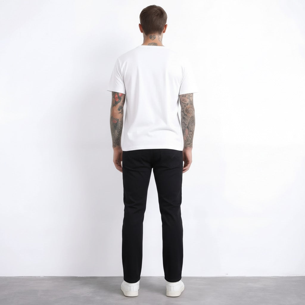 Men Straight Fit Mid-Rise Stretchable Jeans