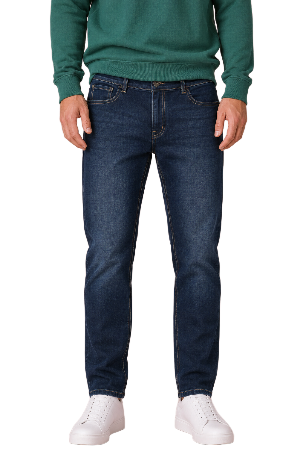 Men’s Army Straight Fit Denim Jeans | Mid-Rise Stretchable Five-Pocket Casual Jeans