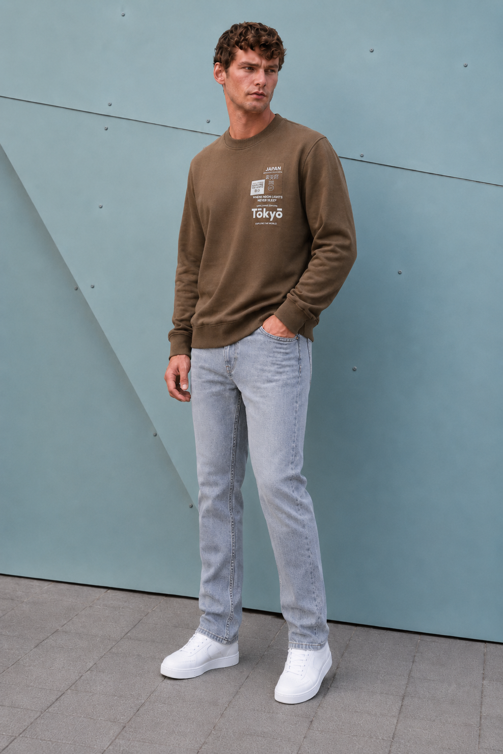 Men’s Smoke Grey Denim Jeans – Straight Fit Washed Casual Jeans