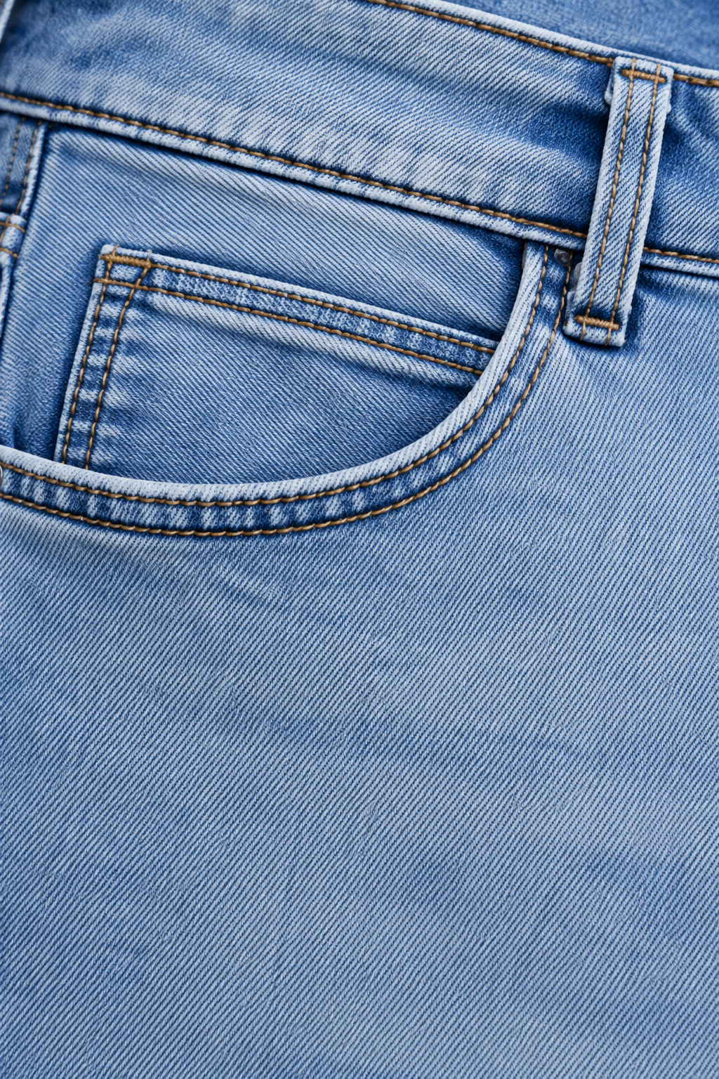 Men’s Ice Blue Denim Jeans – Straight Fit Washed Casual Jeans