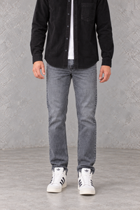 Men’s Smoke Grey Straight Fit Denim Jeans