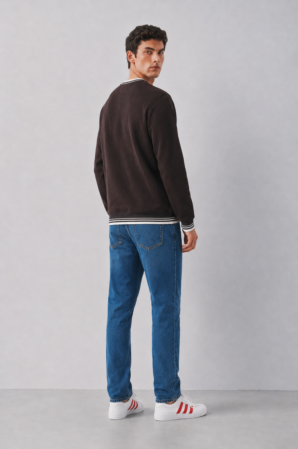 Men’s Deep Forest Straight Fit Denim Jeans | Mid-Rise Stretchable Five-Pocket Casual Jeans