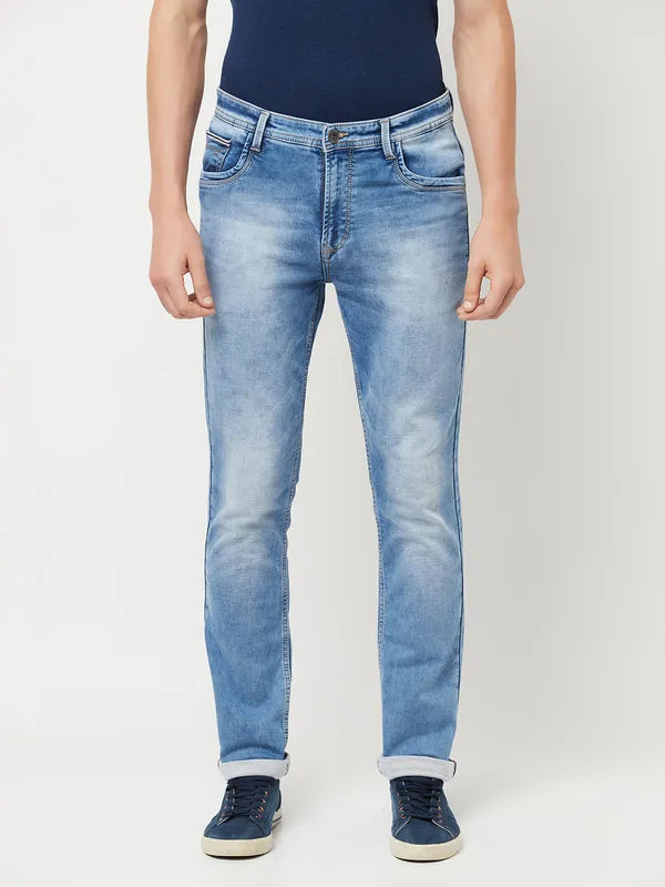 Octave Men Blue Heavy Fade Stretchable Jeans