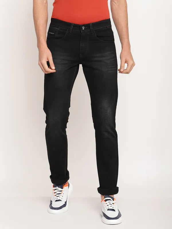 Octave Men Navy Blue Light Fade Stretchable Jeans