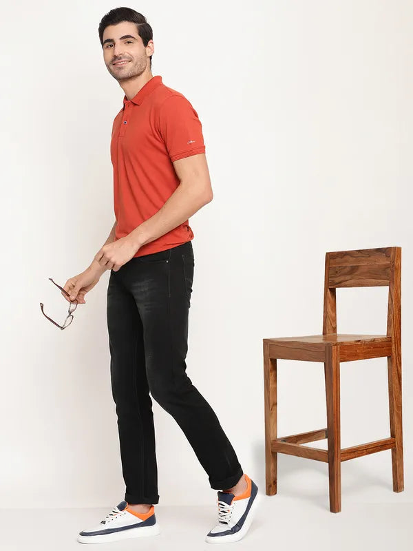 Octave Men Navy Blue Light Fade Stretchable Jeans