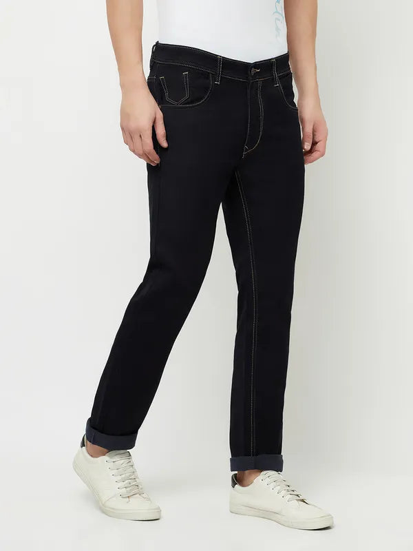 Octave Men Navy Blue Stretchable Jeans