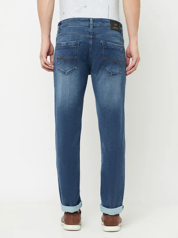 Octave Men Blue Heavy Fade Stretchable Jeans
