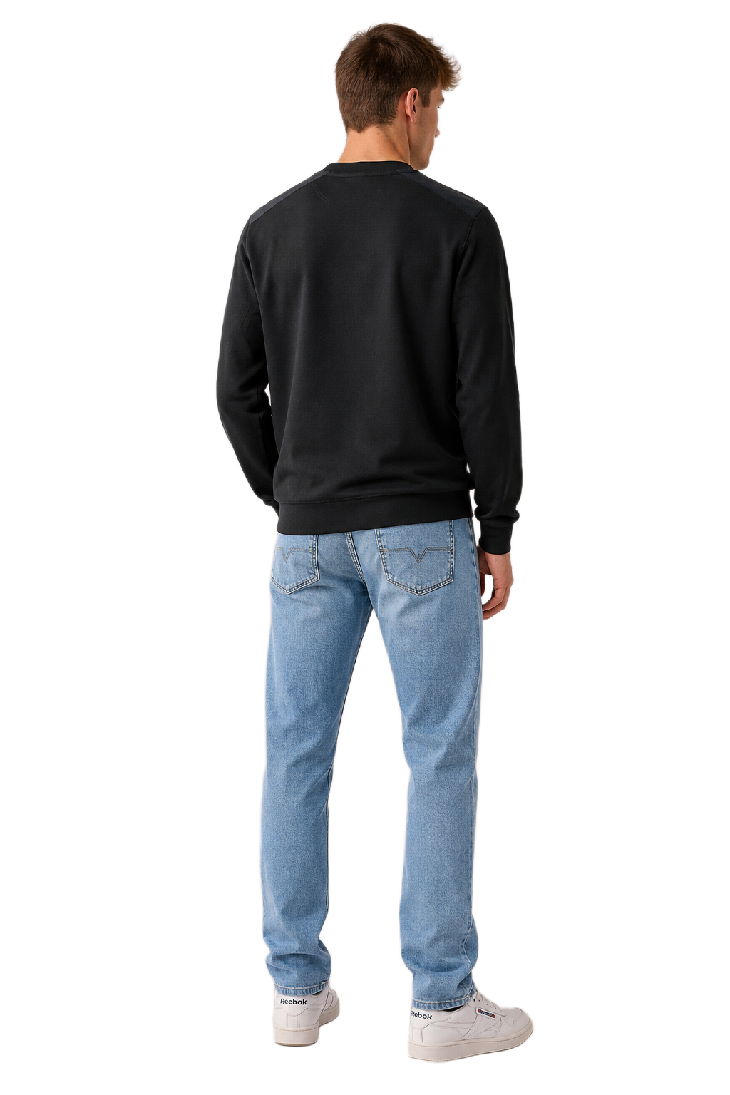 Men’s Ice Blue Denim Regular Fit Jeans | Mid-Rise Five-Pocket Washed Casual Jeans