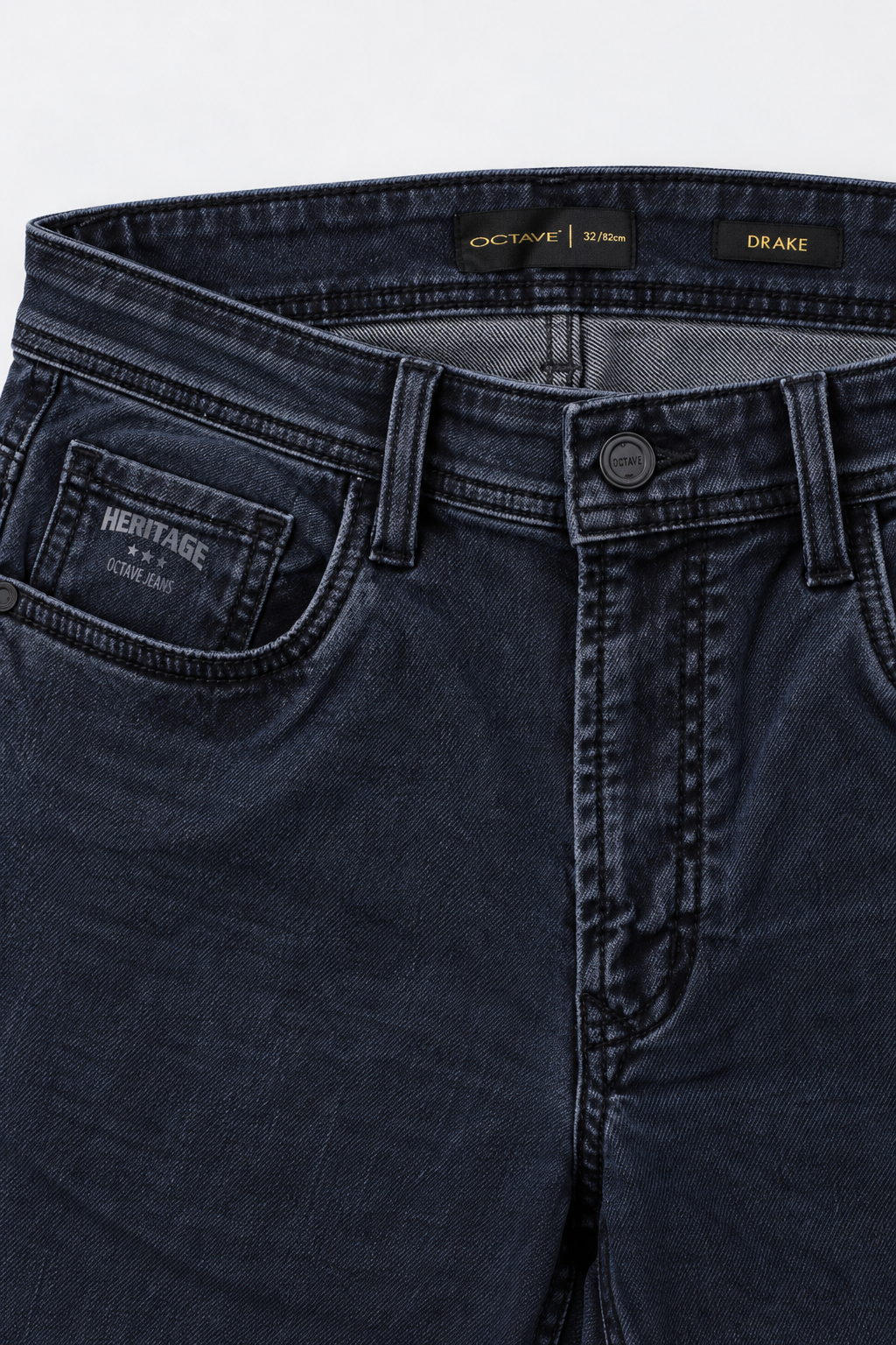 Men’s Regular Fit Charcoal Denim Jeans – Classic Dark Wash Jeans