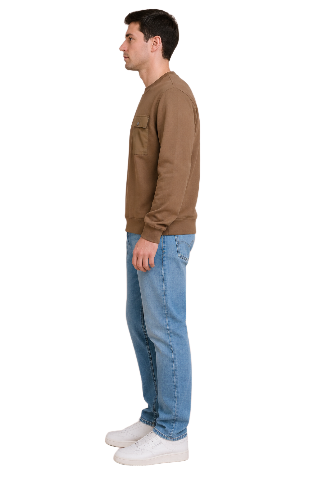 Men’s Ice Blue Denim Regular Fit Jeans | Mid-Rise Five-Pocket Washed Casual Jeans