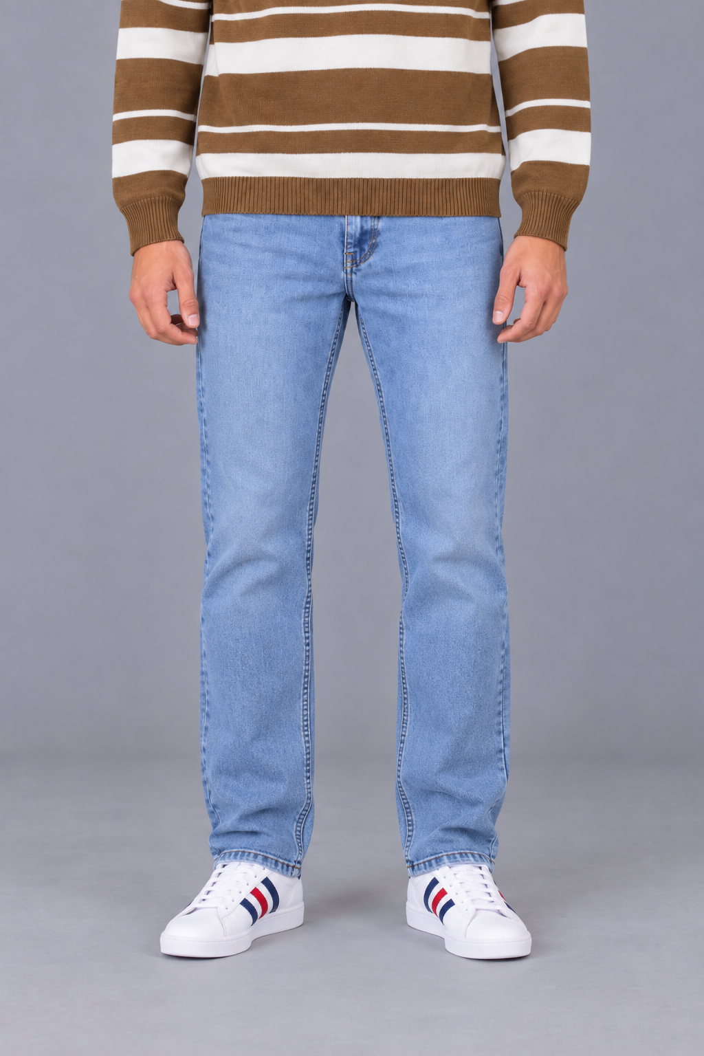 Men’s Sky Blue Regular Fit Denim Jeans