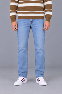 Men’s Sky Blue Regular Fit Denim Jeans