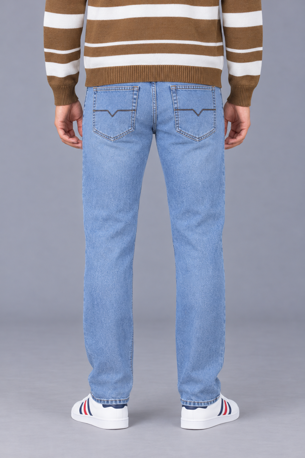 Men’s Sky Blue Regular Fit Denim Jeans