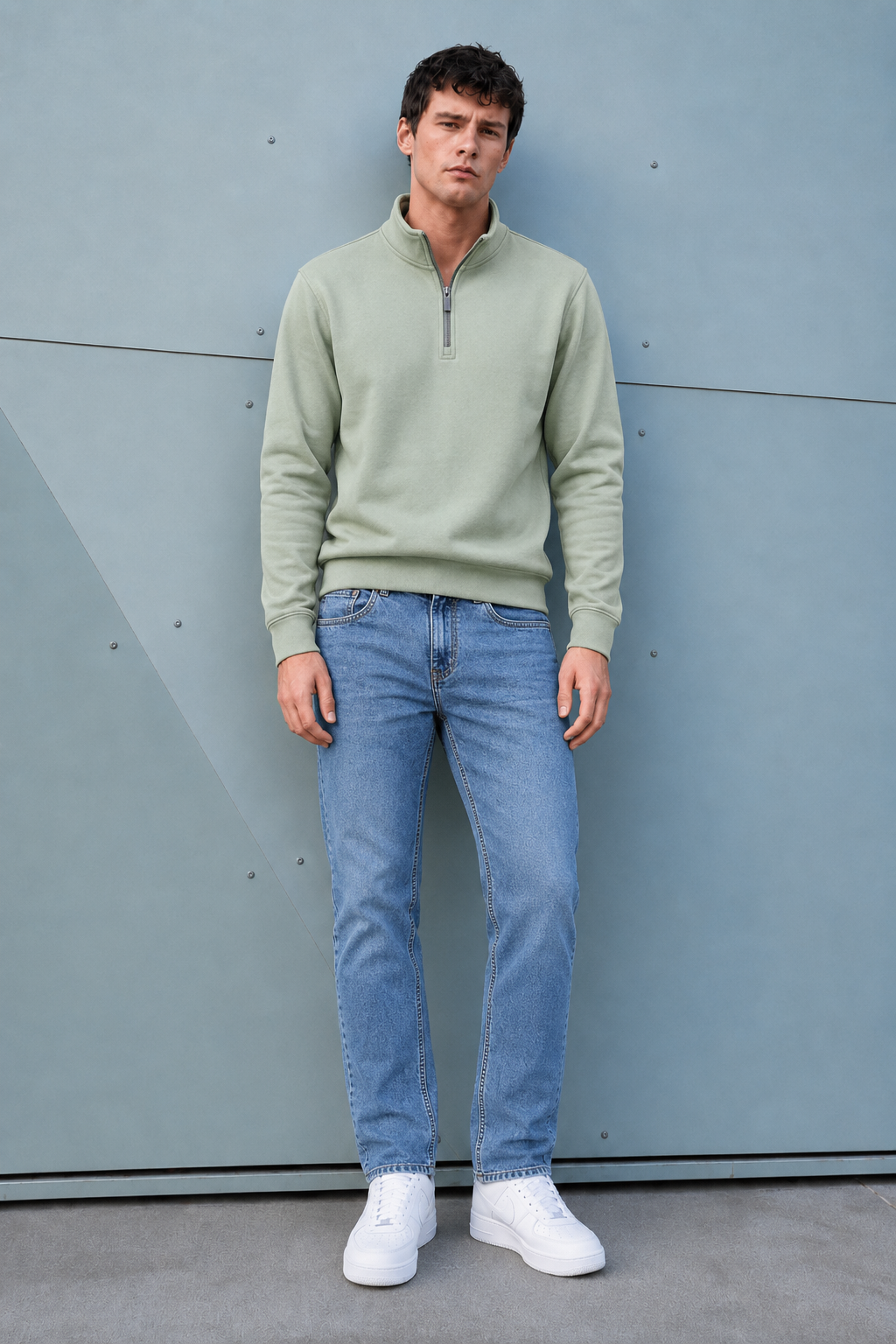 Men’s Urban Blue Denim Jeans – Regular Fit Washed Casual Jeans