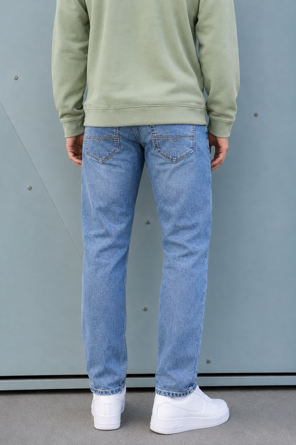 Men’s Urban Blue Denim Jeans – Regular Fit Washed Casual Jeans