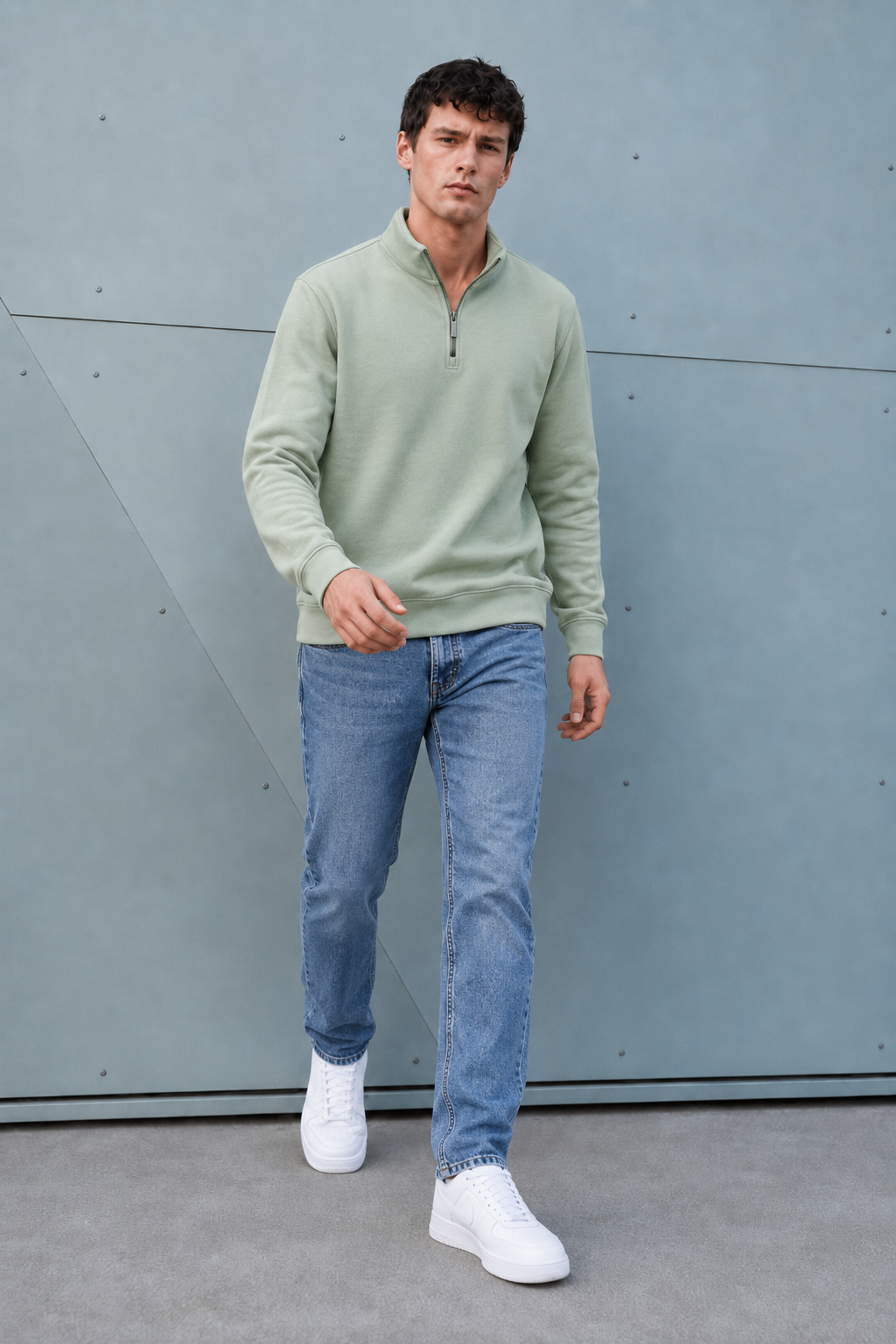 Men’s Urban Blue Denim Jeans – Regular Fit Washed Casual Jeans