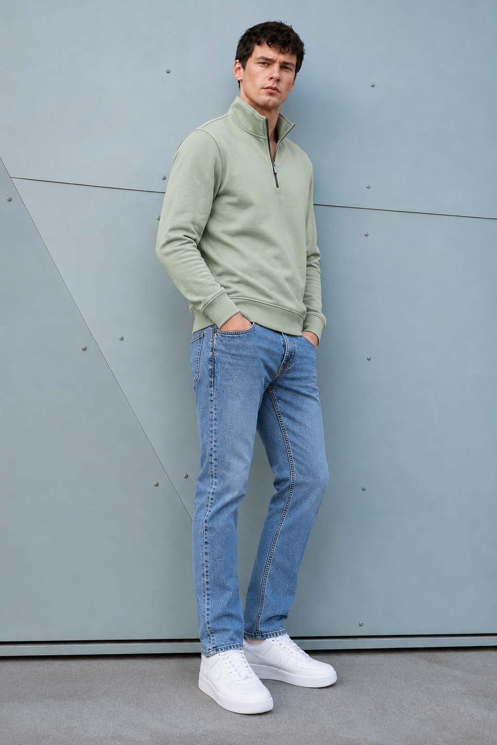 Men’s Urban Blue Denim Jeans – Regular Fit Washed Casual Jeans