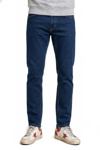 Men’s Deep Forest Denim Regular Fit Jeans | Mid-Rise Five-Pocket Washed Casual Jeans