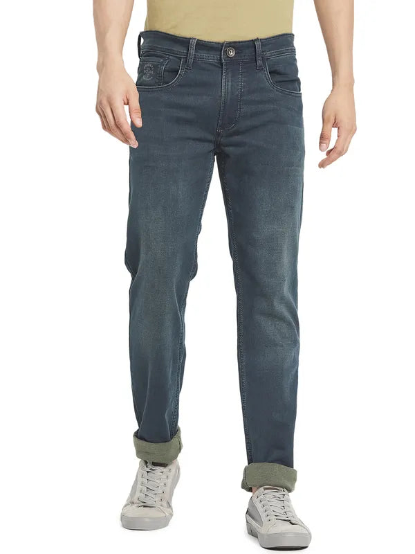 Octave Men Grey Regular Fit Cotton Mid-Rise Jeans