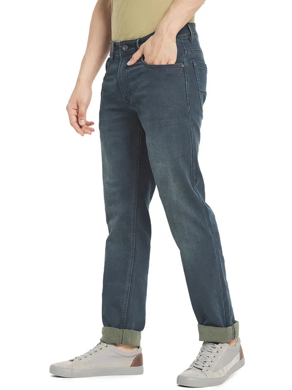 Octave Men Grey Regular Fit Cotton Mid-Rise Jeans