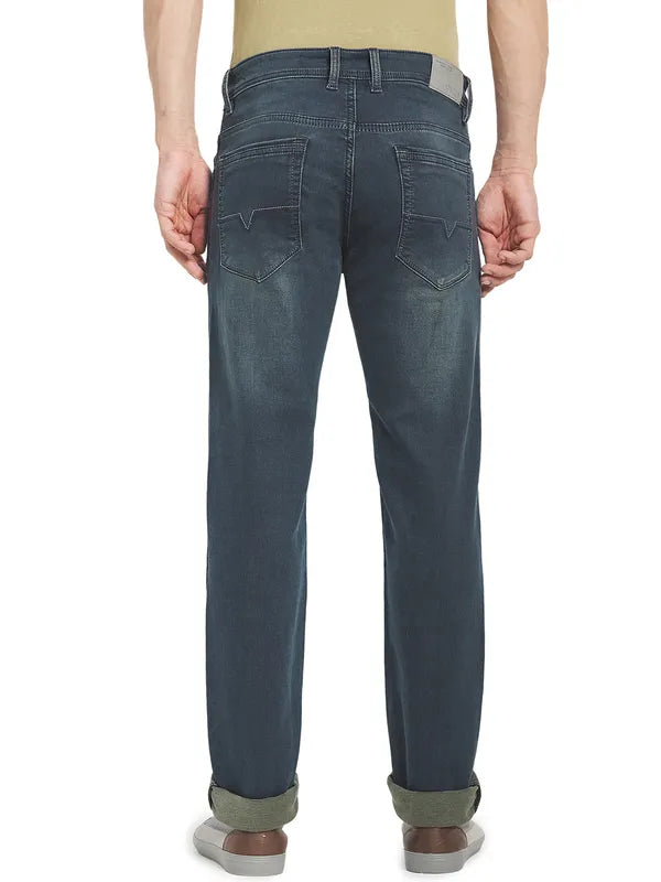 Octave Men Grey Regular Fit Cotton Mid-Rise Jeans